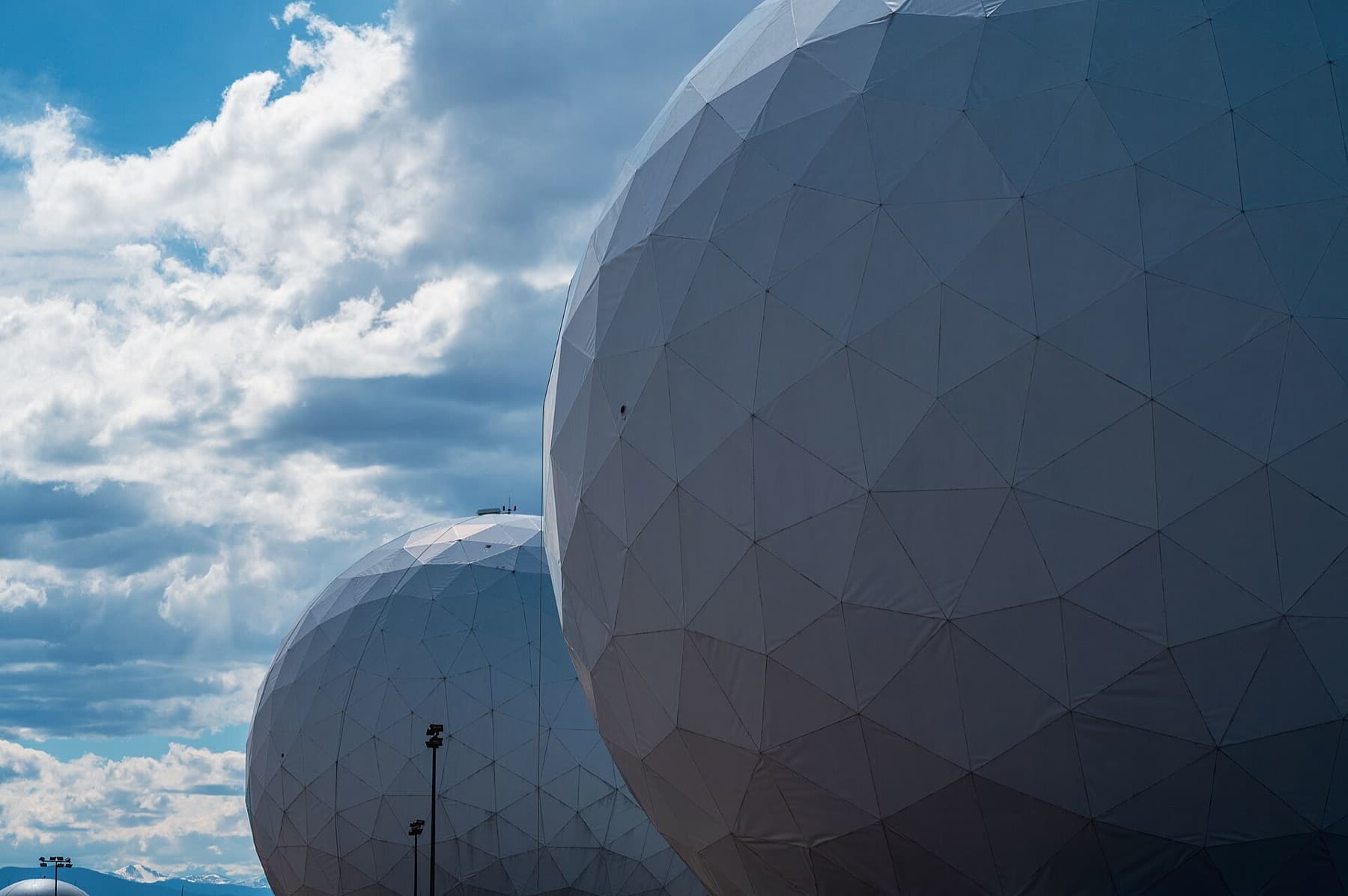 Radomes providing strategic and theater missile warning for the United States and its international allies, sit at Buckley Space Force Base, CO