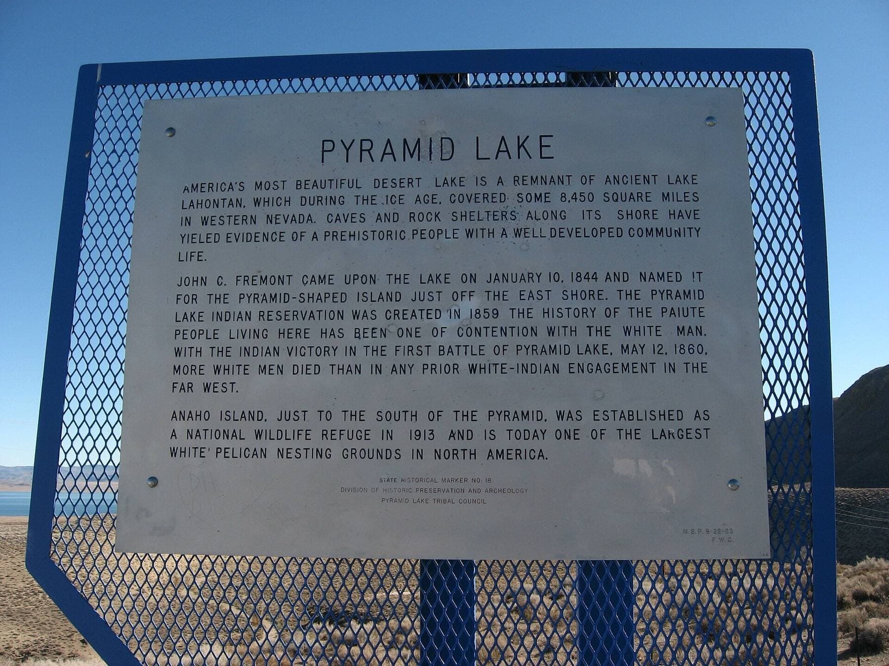 America's most beautiful desert lake is a remnant of ancient Lake Lahontan, which during the Ice Age covered over 8,000 square miles