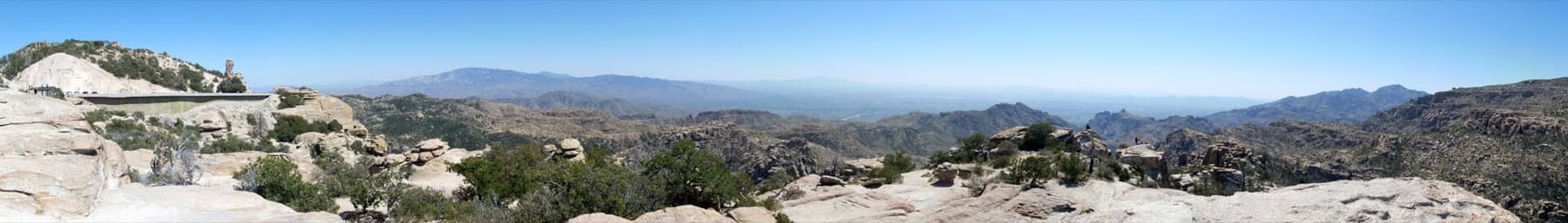 Mount Lemmon banner Panoramic view towards Tucson