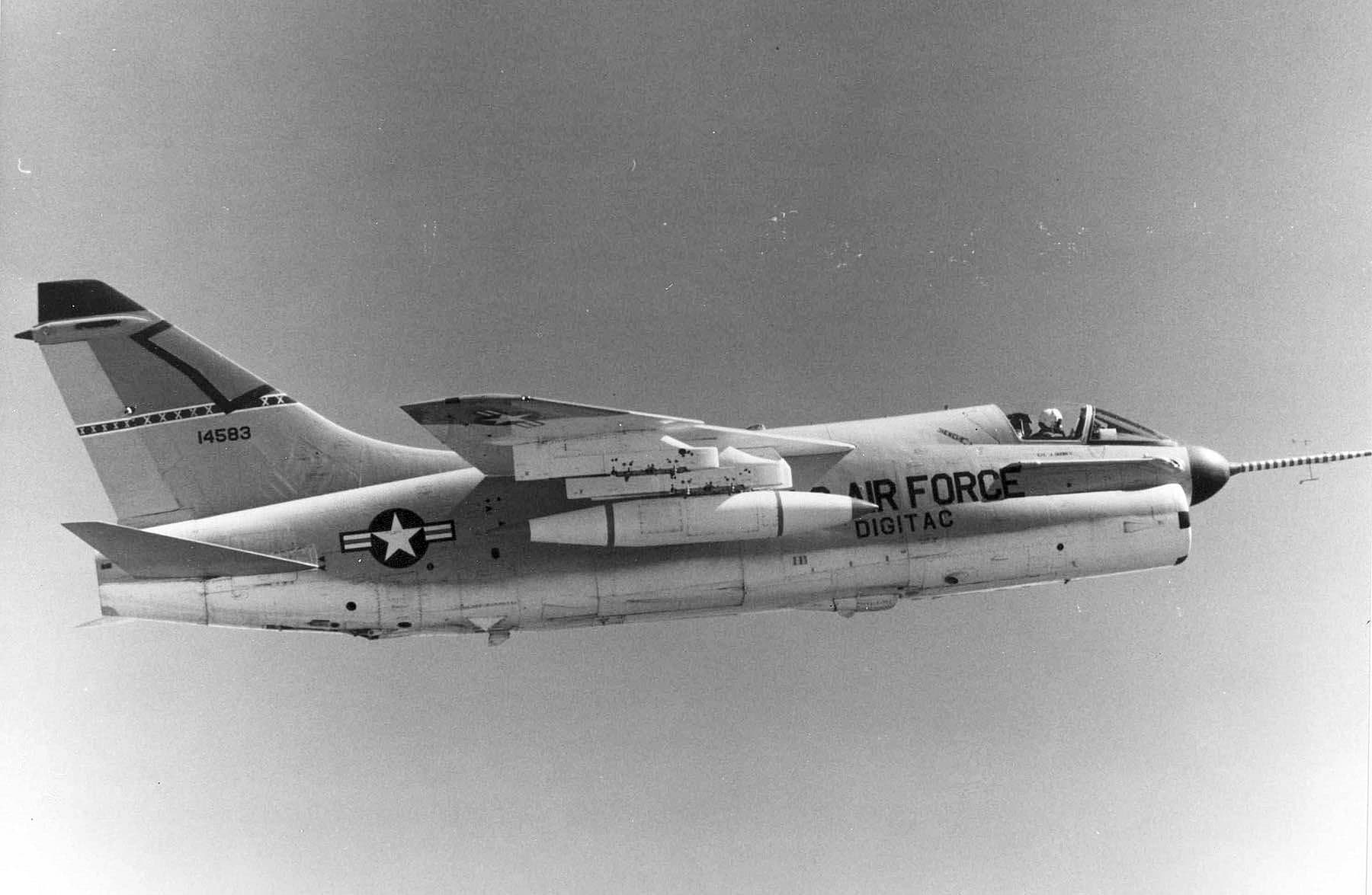 445th Flight Test Squadron YA-7D 67-14853, Edwards AFB, California during the "Digitac" test program