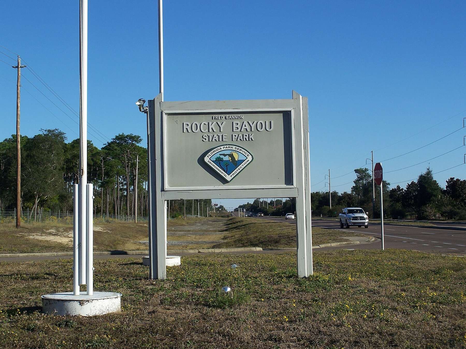 Fred Gannon Rocky Bayou State Park: Sign