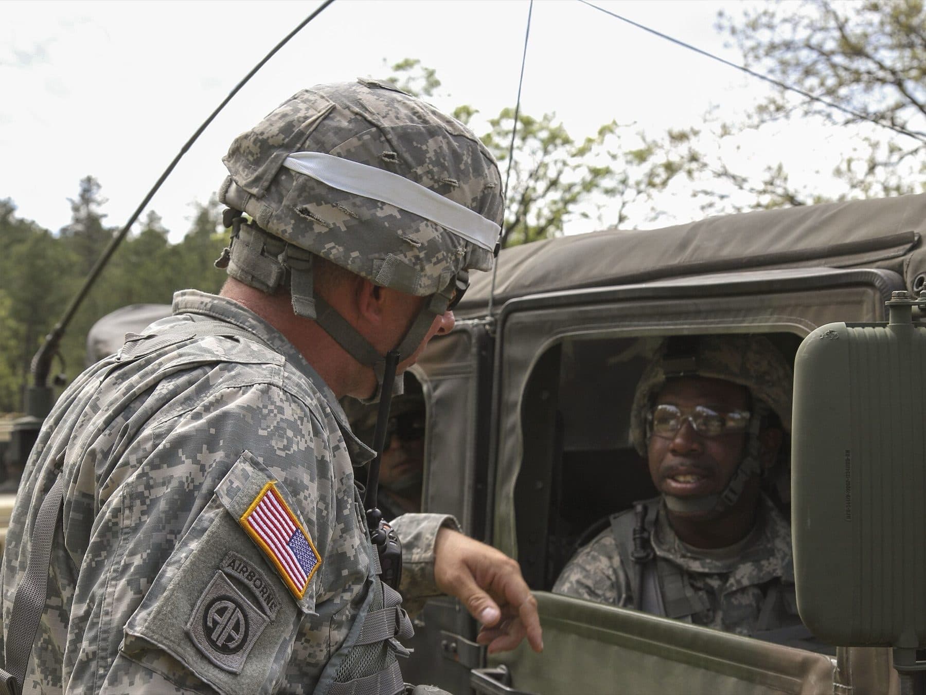 Sgt. 1st Class Dusty Kiner, noncommissioned officer in charge of the mounted lane, with Joint Force Headquarters, South Dakota National Guard and a Rapid City, S.D., native interac