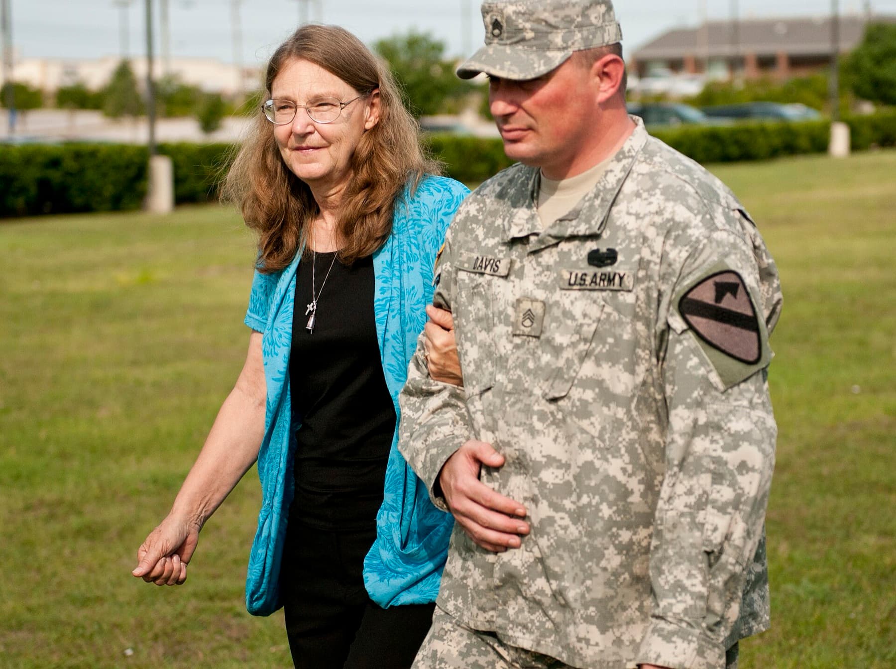 U.S. Army Staff Sgt. Chad Davis, who was shot in the back during the Nov