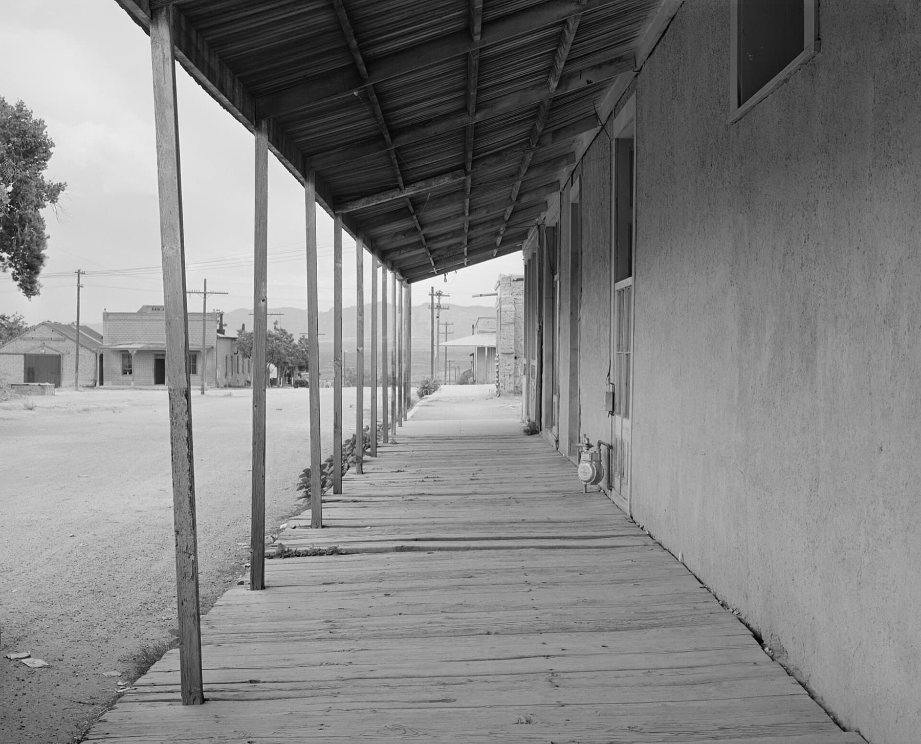 Covered board sidewalk in Tombstone, Arizona