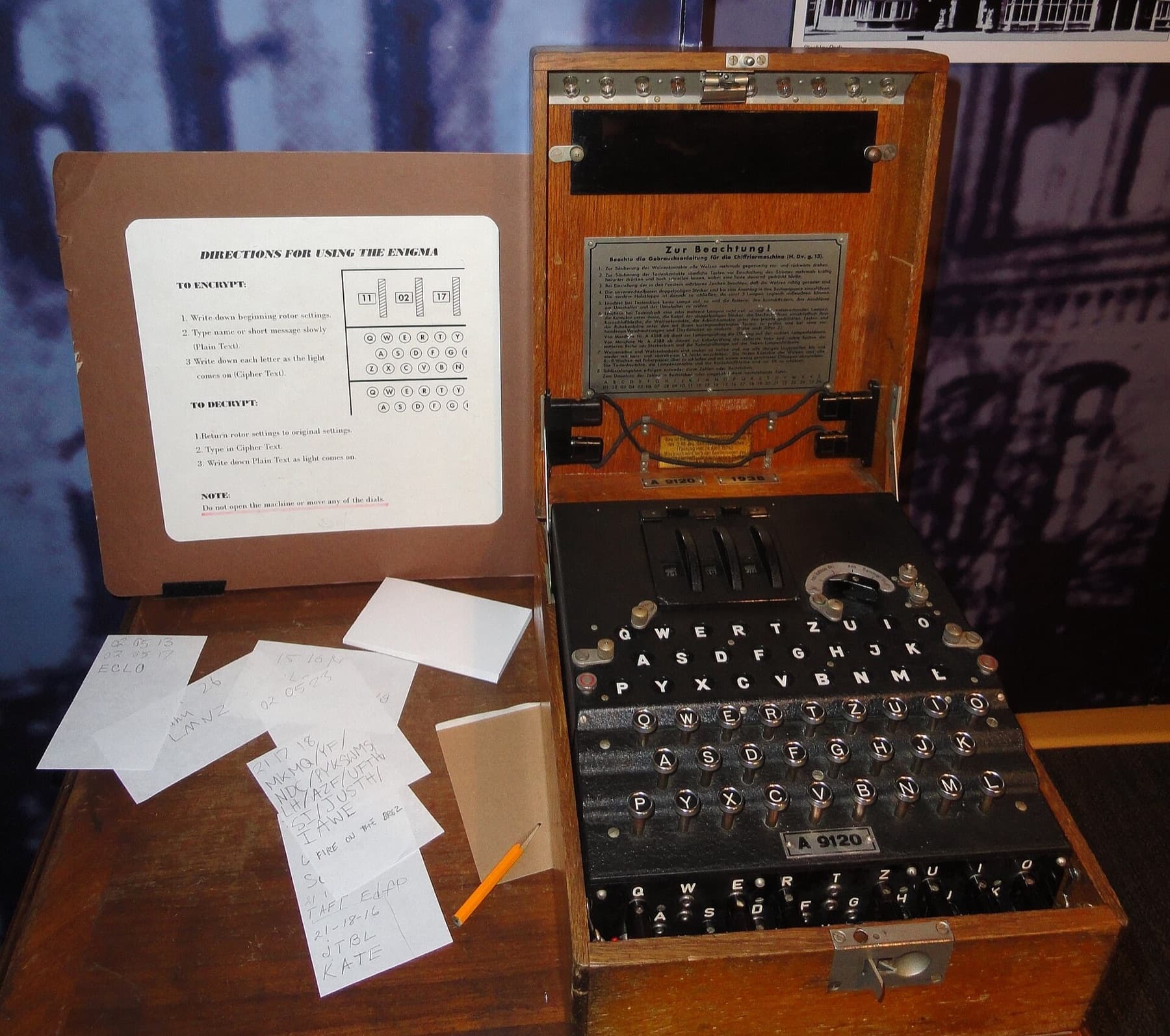 Exhibit in the National Cryptologic Museum, Fort Meade, Maryland, USA