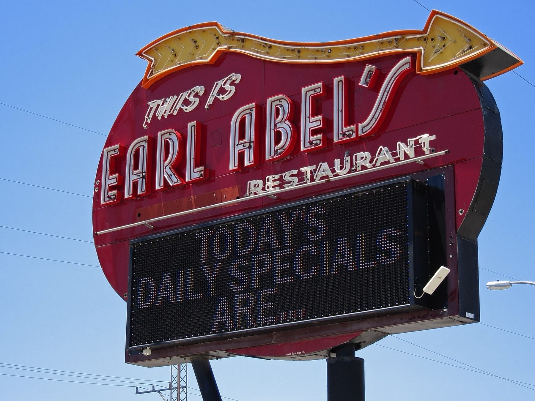 Earl Abel's sign, San Antonio, Texas