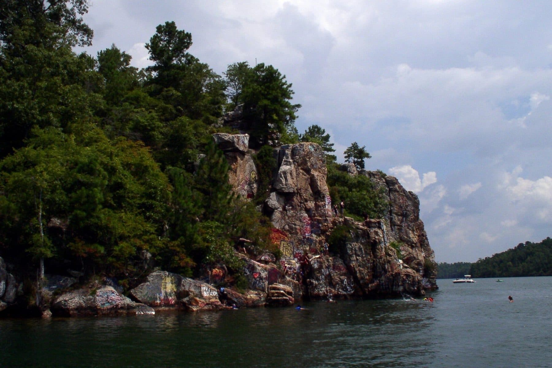Acapulco Rock in Lake Martin on the Tallapoosa River in Alabama