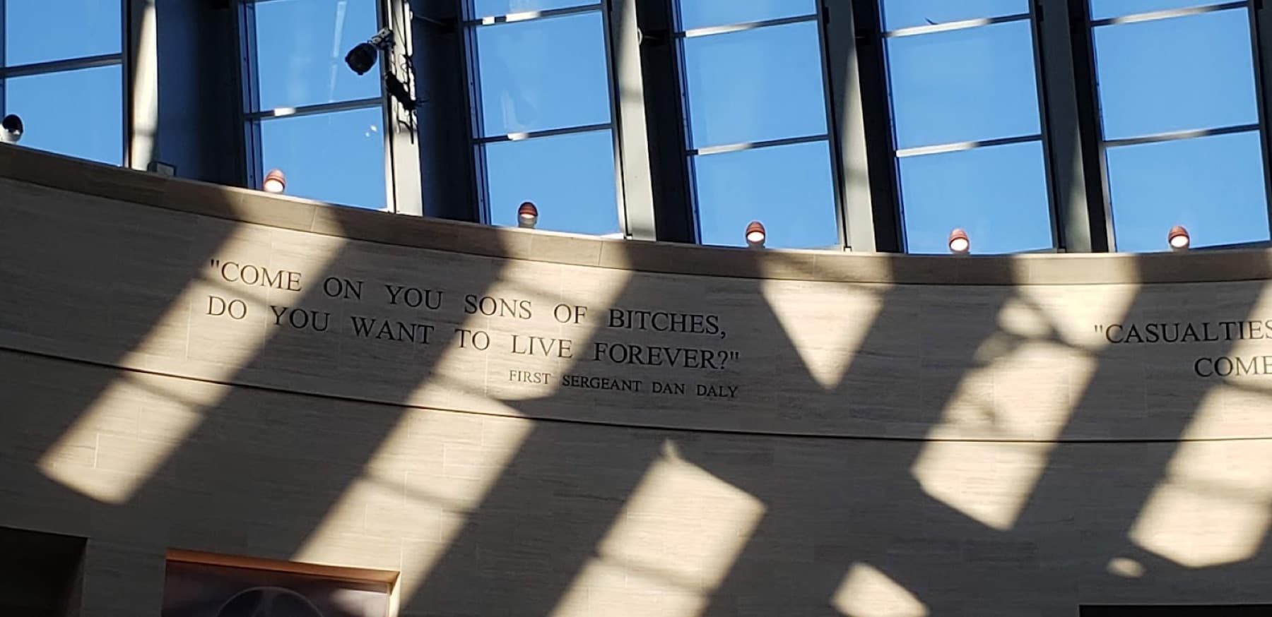 First Sergeant Dan Daly Quote National Museum of the Marine Corps Nov 2020