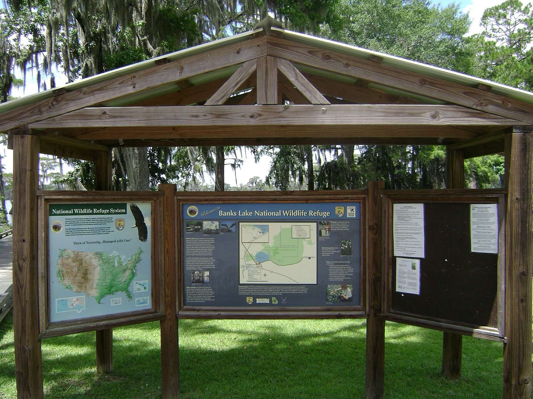 Banks Lake National Wildlife Refuge Kiosk in Lanier County, Georgia