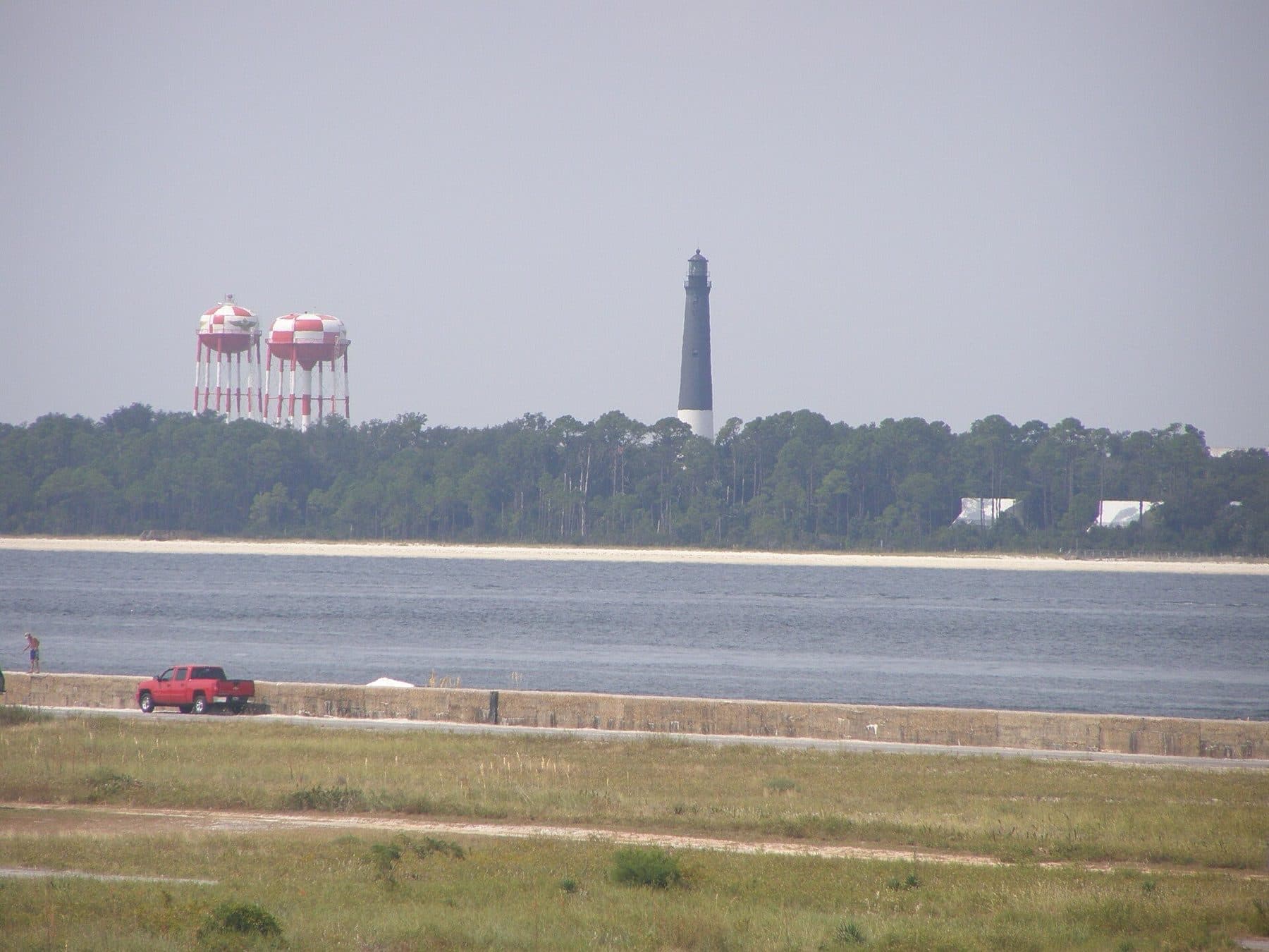 Pensacola Lighthouse from Fort Pickens, Gulf Island National Seashore,  Pensacola, Florida