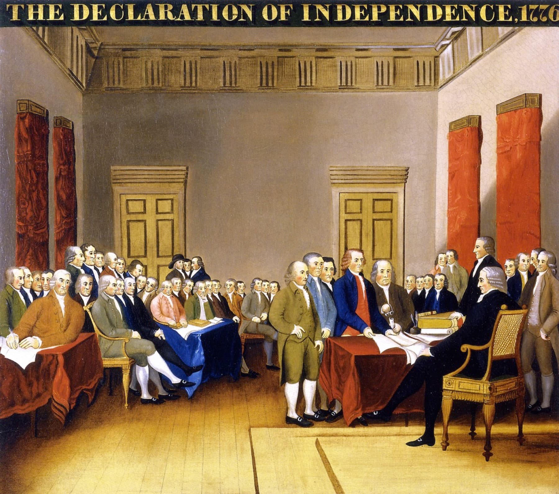 1840-45 The Declaration of Independence oil on canvas 65.4 x 74.3 cm Chrysler Museum of Art, USA