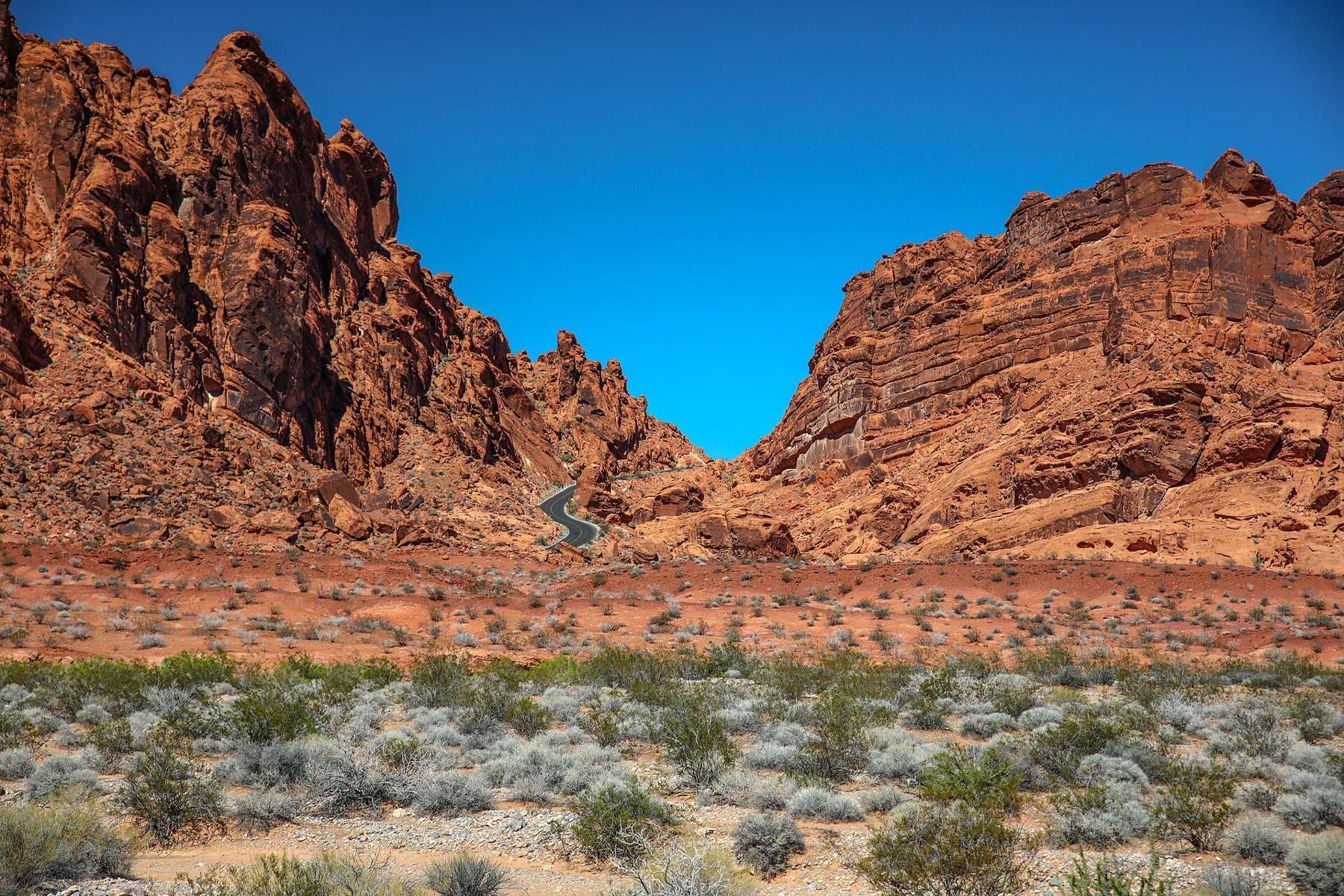 In Valley of Fire State Park N of Las Vegas
