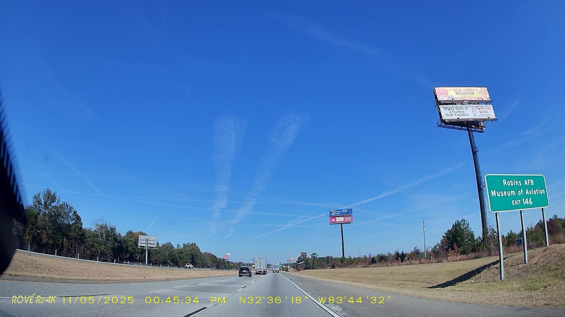 Georgia I75nb Exit 146 Robins AFB Museum of Aviation, Peach County, Georgia