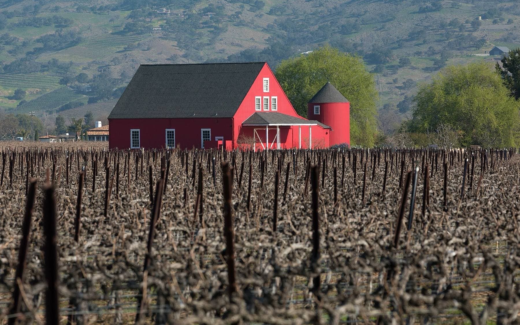 Building on Oak Knoll Ave, Napa Valley, California, in February 2020